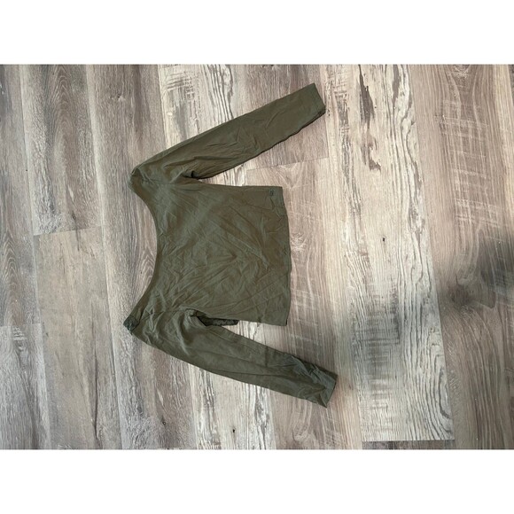 New w/o tags American Eagle Lace back festival Crop top Green army green size xs - Picture 1 of 5